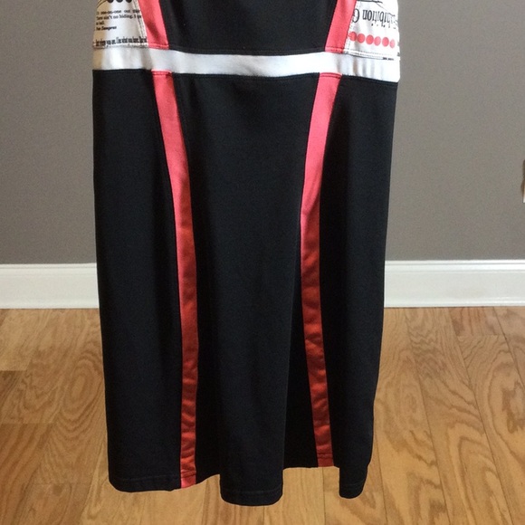 XS Bolle black newsprint tennis dress - Picture 7 of 16